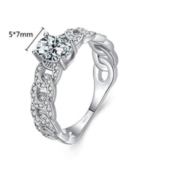 925 Sterling Silver Cuban Ring - Picture 6 of 6